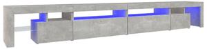 Modern LED TV Szekrény - Betonszürke - 290cm