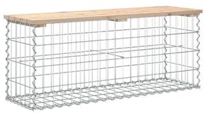 Gabion Kert Pad - Tömör Fenyőfa - 103x31,5x42 cm