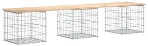 Gabion Kerti Pad - Tömör Fenyőfa - 203x44x42 cm