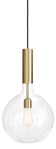 Konsthantverk - Rosdala Függőlámpa Large Brushed Brass/Clear - Lampemesteren