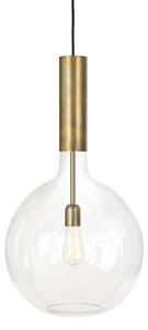 Konsthantverk - Rosdala Függőlámpa Large Raw Brass/Clear - Lampemesteren