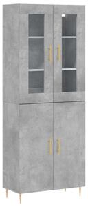 Modern Magas Szekrény - Betonszürke - 180 cm