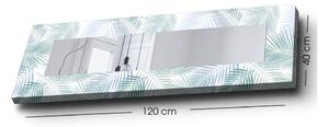Fali tükör tömörfa kerettel 40x120 cm – Wallity