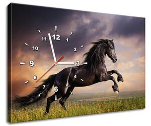 Órás falikép Eros fekete ló Méretek: 60 x 40 cm