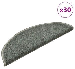 30 db sötétzöld lépcsőszőnyeg 56x17x3 cm