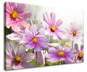 Órás falikép Gyengéd virágok Méretek: 60 x 40 cm