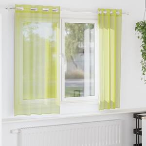 2 db almazöld fátyolfüggönyök rojtokkal 140x140 cm