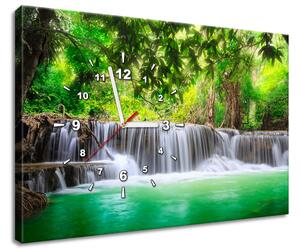 Órás falikép Thaiföld és Kanjanaburi vízesés Méretek: 60 x 40 cm