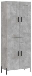 Modern Magasszekrény - Betonszürke - 180 cm