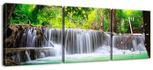 Gario Órás falikép Thaiföld és Kanjanaburi vízesés - 3 részes Méret: 80 x 40 cm