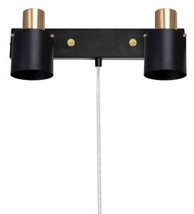 Globen Lighting - Clark 2 Fali Lámpa Black/Brushed Brass - Lampemesteren