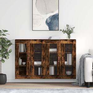 VIDAXL - Fali Szekrénypár - Füstös Tölgy - 69,5x34x90 cm