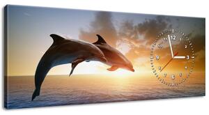 Órás falikép Ugrándozó delfinek
