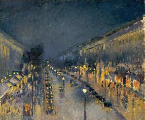 Pissarro, Camille - Reprodukció The Boulevard Montmartre at Night, 1897, (40 x 35 cm)