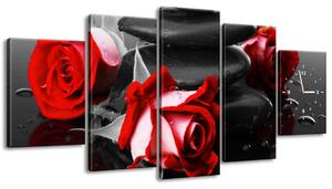 Gario Órás falikép Roses and spa - 5 részes Méret: 150 x 105 cm