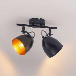 Lindby - Fintja 2 Mennyezeti Lámpa Black/Gold - Lampemesteren