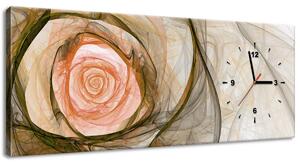 Órás falikép Gyönyöru rózsa fraktál Méretek: 100 x 40 cm