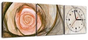 Gario Órás falikép Gyönyöru rózsa fraktál - 3 részes Méret: 80 x 40 cm