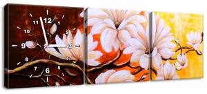 Gario Órás falikép Színes magnóliák - 3 részes Méret: 80 x 40 cm