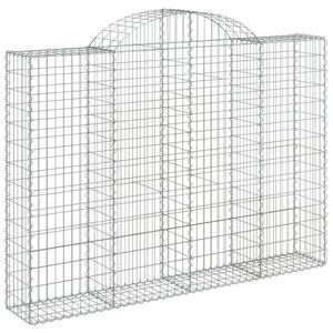 VidaXL 10 db íves horganyzott vas gabion kosár 200x30x140/160 cm