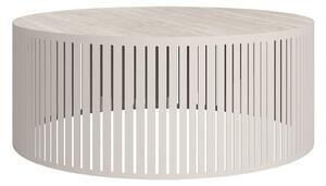 Dohányzóasztal Prunis, Fém, Laminált forgácslap, 30cm, Világos travertin, Kasmír, Összeszerelve szállítva