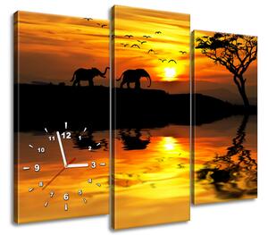 Gario Órás falikép Afrika - 3 részes Méret: 80 x 40 cm