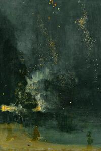 Festmény reprodukció Nocturne in Black & Gold (The Fallen Rocket) - James McNeill Whistler, (26.7 x 40 cm)