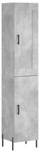 Modern Magas Szekrény - Beton Szürke - 180 cm