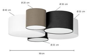 Lindby - Lettie 5 Mennyezeti Lámpa Grey/Black/WhiteLindby - Lampemesteren
