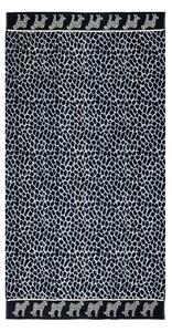 AFRIKA Strandtörölköző szürke leopárd 165x90cm