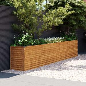 VidaXL Corten Acél Magaságyás - 385x50x69 cm