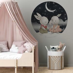 Gario Falmatrica gyerekeknek Dreamland - nyuszik és hold Méret: 95 x 95 cm