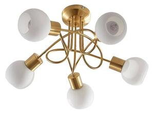 Lindby - Elaina 5 Mennyezeti Lámpa Brass/OpalLindby - Lampemesteren