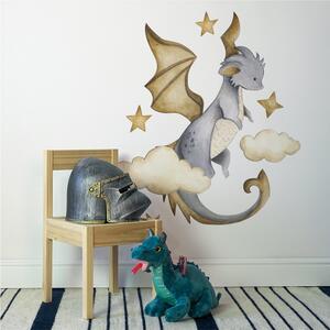 Gario Falmatrica gyerekeknek The world of dragons - sárkány és felhők Méret: 100 x 82 cm