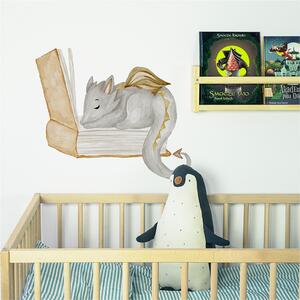 Gario Falmatrica gyerekeknek The world of dragons - alvó sárkány és könyv Méret: 70 x 60 cm