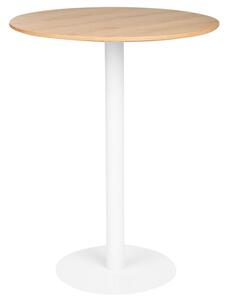 Bárasztal MORELLA Világosbarna/fehér 80 cm 80 cm