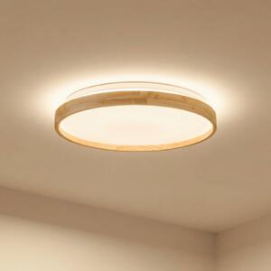 Lindby Smart LED mennyezeti lámpa Mirren fa Ø39,5cm CCT Tuya, dimmelhető, Nappali / Étkező, Műanyag, Modern