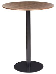 Bárasztal MORELLA Fekete/sötétbarna 80 cm 80 cm