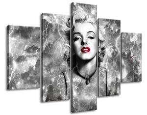 Gario Órás falikép Felvillanyozó Marilyn Monroe - 5 részes Méret: 150 x 70 cm