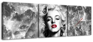 Gario Órás falikép Felvillanyozó Marilyn Monroe - 3 részes Méret: 30 x 90 cm