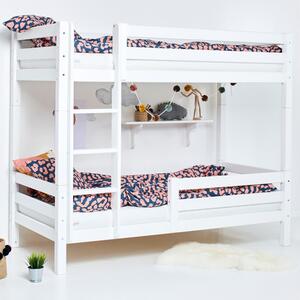 Hoppekids ECO Luxury magas emeletes ágy létrával és 1/2 alsó leesésgátlóval 90x200 cm, Fehér