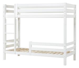 Hoppekids ECO Luxury magas emeletes ágy létrával és 1/2 alsó leesésgátlóval 90x200 cm, Fehér