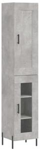 Modern Magas Szekrény - Beton Szürke - 180 cm