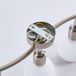 Lindby - Paulina 3 LED Mennyezeti Lámpa White Alabaster/Satin NickelLindby - Lampemesteren