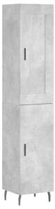Modern Magasszekrény - Beton Szürke - 34,5x34x180 cm