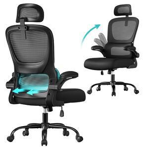 SONGMICS OBN041B01 ergonomikus irodai szék hálós háttámlával fekete