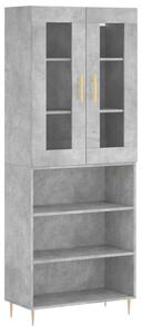Modern Magas Szekrény - Betonszürke - 180 cm