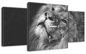 Gario Órás falikép Ezüst oroszlán - 3 részes Méret: 90 x 70 cm