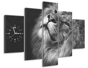Gario Órás falikép Ezüst oroszlán - 5 részes Méret: 150 x 70 cm