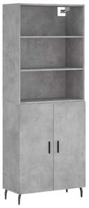 Modern Magas Szekrény - Betonszürke - 180 cm